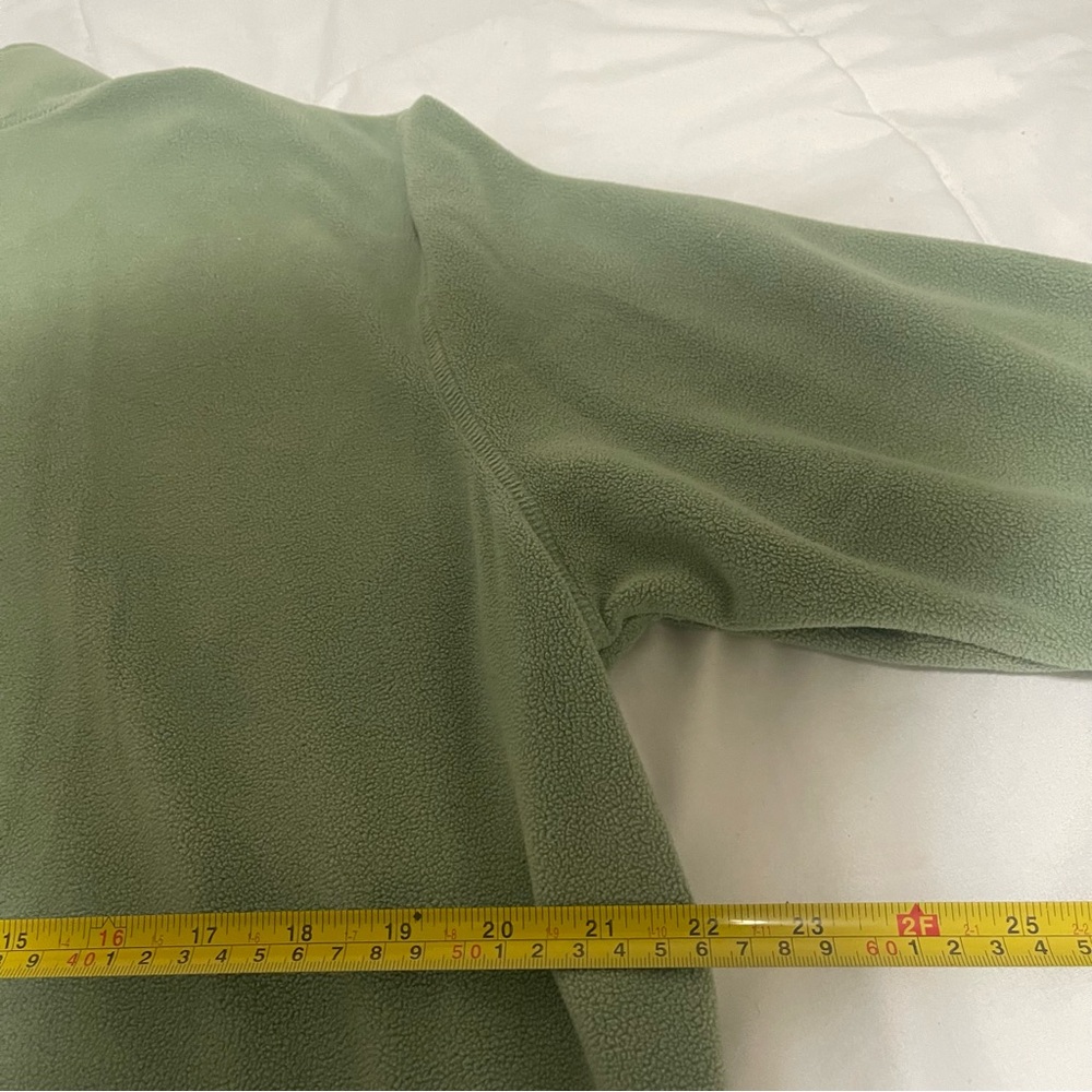 Eddie Bauer Jacket Men’s Large Green Casual Fleece Quarter Zip Embroidered Logo‎ - Picture 6 of 7